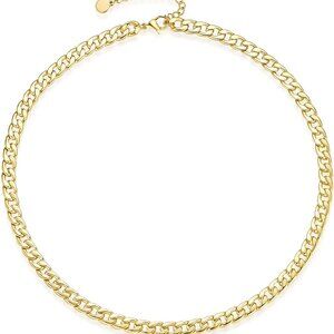 14K Gold Plated Snake, Cuban Link, Paperclip, Ball Beaded, Tennis Chain, Natural